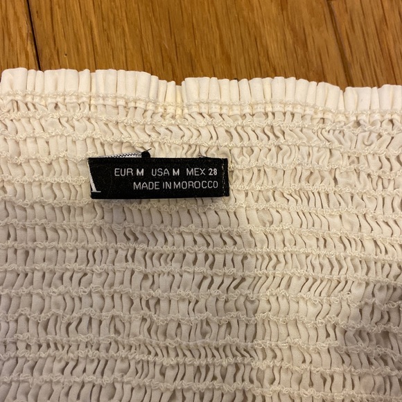 Zara white bustier style white cropped tank top - Picture 6 of 6